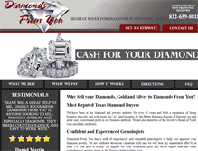 Tablet Screenshot of diamondsfromyou.com